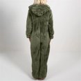 thumbnail image 3 of Penkiiy Combinaisons pour Femmes Femmes Combinaison à Capuche à Manches Longues Pyjama Décontracté d'Hiver Chaud Combinaison de Nuit Vert Armée TP Combinaisons, 3 of 8