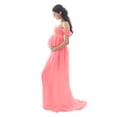thumbnail image 2 of Baohd Robe de Maternité pour Photographie Robe en Mousseline devant Robes de Grossesse Femmes Vêtements de Séance Photo Accessoire Dentelle Fruit Rose G, 2 of 6