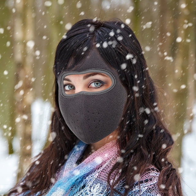TOUMENY Winter Face Mask, Thickened Fleece Neck Ear Protection for Skiing Snowboarding, Cold Weather Windproof Breathable Full Coverage Balaclava