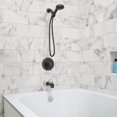 thumbnail image 5 of Moen Beric Robinet de Baignoire et Douche Moderne à Poignée Unique Noir Mat avec Valve de Douche Incluse 82775BL, 5 of 5