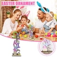 thumbnail image 3 of Easter Wooden Decorations Spring Bunny Rabbit Cutouts Set With Rustic Design Natural Wood Material And Festive Patterns For Party Scene Layout And Holiday Home Display, 3 of 9