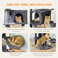 thumbnail image 4 of PawHut 63 Inch Cat Tree with Sisal Scratching Posts, Condos, Dark Grey, 4 of 10