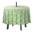 thumbnail image 1 of Vargottam Indoor/OutdoorRoundTablecloth 58 InchTablecloth with Umbrella Hole & Zip- Waterproof TableCloth TableCovers for Backyard Table -Pear Green, 1 of 7