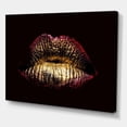 thumbnail image 3 of Designart Sexy Golden Metallized Female Lips IV Canvas Wall Art, 3 of 4