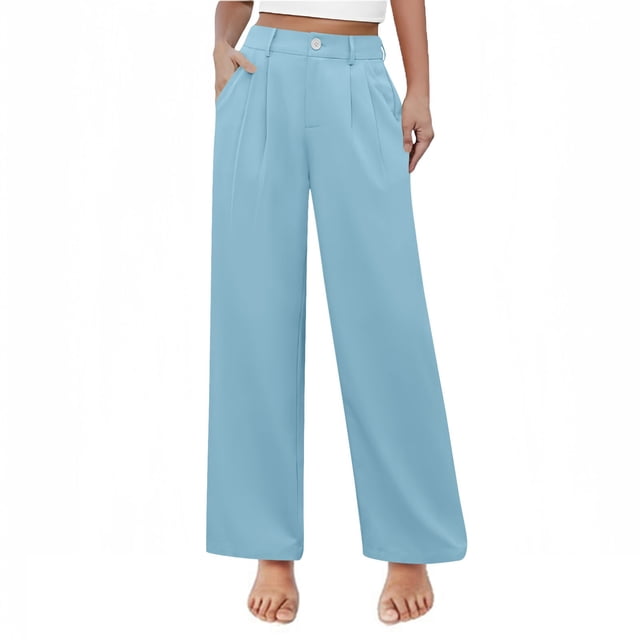 6 Month Rompers Softball Girl Girls High Waisted Wide Leg Pants Summer Solid Color Button Down Casual Trousers With Pockets Comfortable And Stylish For Teens And Juniors