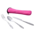 thumbnail image 2 of Fridja 3Pcs Stainless Steel Fork Spoon Tableware Travel Camping Cutlery Dinnerware PK, 2 of 3