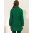 thumbnail image 4 of INSPIRE CHIC Manteau Caban Trench d'Hiver pour Femme à Col Peter Pan Vert TP, 4 of 6