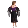 thumbnail image 2 of Yartina Girls Medieval Renaissance Princess Dresses Cold Shoulder Long Sleeve Gothic Victorian Dress Purple 14, 2 of 6