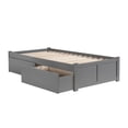 thumbnail image 2 of Lit Plateforme en Bois Concord Très Grand avec Pied de Lit et 2 Tiroirs de Rangement, Gris, 2 of 14
