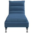 thumbnail image 2 of vidaXL Chaise Longue avec Coussins Tissu Bleu, 2 of 5
