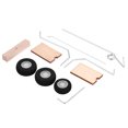 thumbnail image 3 of Wheels Landing Gear Kit, Aircraft Landing Gear Wheel Set KT DIY Fixed Wing Model Aircraft Landing Gear Wheel Universal Set Of RC Accessories, 3 of 8