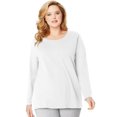 thumbnail image 1 of Just My Size T-Shirt à Manches Longues à Encolure Dégagée pour Femmes, 2X, Blanc, 1 of 3