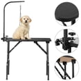 thumbnail image 4 of Yaheetech Table de Toilettage Pliable pour Animaux avec Cordon à Boucle, Noir, 4 of 8