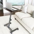 thumbnail image 3 of Airlift Height-Adjustable Mobile Laptop Desk Cart, Walnut, 3 of 11
