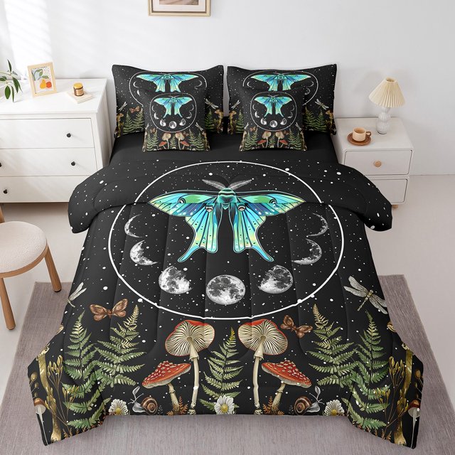 YST, Cosmic Retreat Collection, Celestial Comforter Set, 7-Piece, Sun and Moon, Queen
