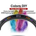 thumbnail image 3 of Flat Bottom Steering Wheel, Heat Tolerant Red Stitching Adjustable RGB LCD Display Carbon Fiber LED Steering Wheel  for Automotive Parts, 3 of 7