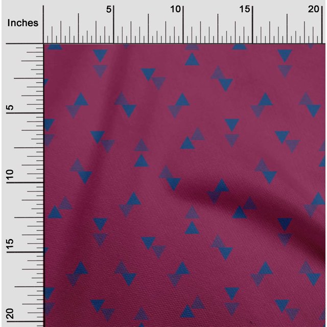 oneOone Georgette Tissu Viscose Triangle Décor Géométrique Tissu Imprimé BTY 42 Pouces de Large