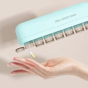 Weekly Pill Organizer 7 Compartment Portable Medication Case | Travel Pill Box for Tablets, Supplements, Vitamins | Light-Shielding Storage for Home, Office, or On-The-Go Use