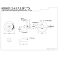 thumbnail image 2 of Kingston Brass KB8638FLTO Kingston Brass Royale Single Handle Tub Faucet, 2 of 2