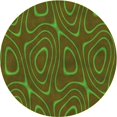 thumbnail image 1 of Ahgly Company Tapis de Zone Rond Transitionnel Brun Sépia pour Intérieur Lavable à la Machine, 6 Pieds Rond, 1 of 7