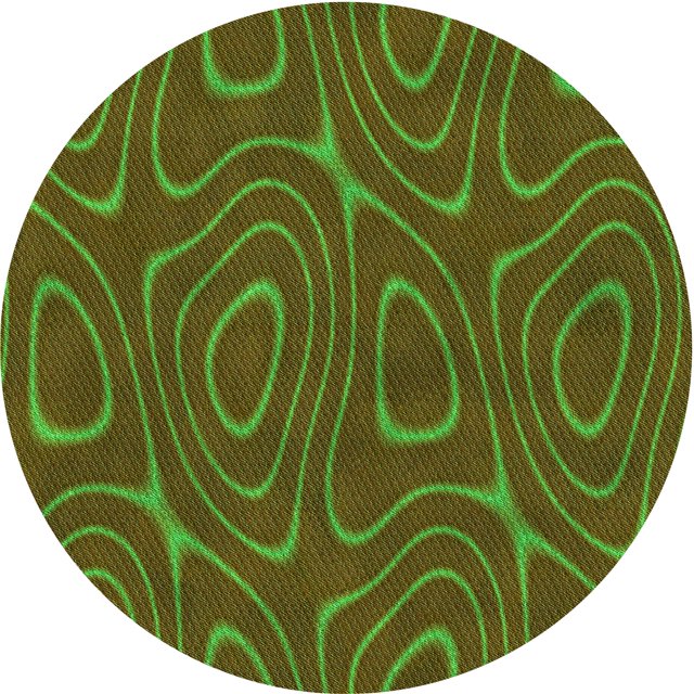 Ahgly Company Tapis de Zone Rond Transitionnel Brun Sépia pour Intérieur Lavable à la Machine, 6 Pieds Rond