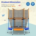 thumbnail image 3 of Costway 48" Toddler Trampoline for Kids with Safety Enclosure Net Heavy-duty Frame Orange, 3 of 8