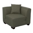 thumbnail image 4 of CorLiving Lida Greenish Grey Fabric Corner Wedge Sectional Seat, 4 of 5