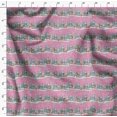 thumbnail image 4 of Soimoi Pink Modal Satin Fabric Reindeer & Snowflakes Tree Printed Craft Fabric by the Yard 42 Inch Wide, 4 of 5