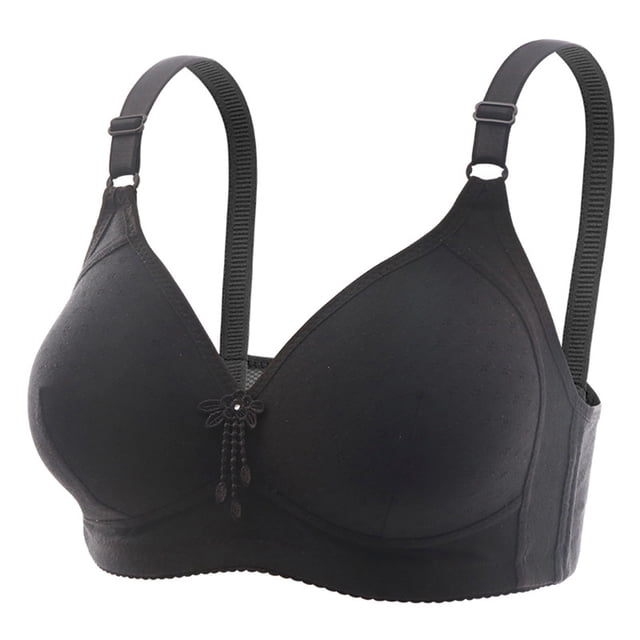 LSLJS Women's Bra Woman's Embroidered Glossy Comfortable Breathable Bra Underwear No Rims