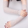 thumbnail image 2 of Kitchen Apron Sleeve Lace Arm Sleeve Uv Protection Sunscreen Gloves Uv Protection Fingerless,Gray Kitchen Apron Sleeve, 2 of 2