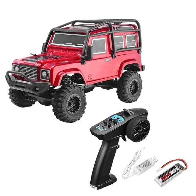 TISHITA Crawler RC Échelle 1:24 4WD Voiture RC Camion Crawler Passe-Temps RTR 4X4 Rouge Roche