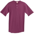 thumbnail image 1 of Two-Button Baseball Jersey S Maroon, 1 of 2