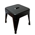 thumbnail image 3 of Homeworks 12" Black Metal Stool – Backless, 1-Pack, Indoor/Outdoor Use, 3 of 4