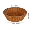 thumbnail image 3 of Plastic Storage Basket Plastic Imitation Vines Storage Basket Multicolor Woven Tray for Fruit Vegetables Snacks Bread and Multi-Functional Home Organization,L(1PCS) JASKFLY, 3 of 7