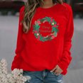 thumbnail image 1 of Chandail en Molleton de Noël pour Femmes à Col Rond, Mode Décontractée, Manches Longues, Imprimé de Noël, Hauts, Blouses, Chandails à Capuchon Mignons en Liquidation, 1 of 4