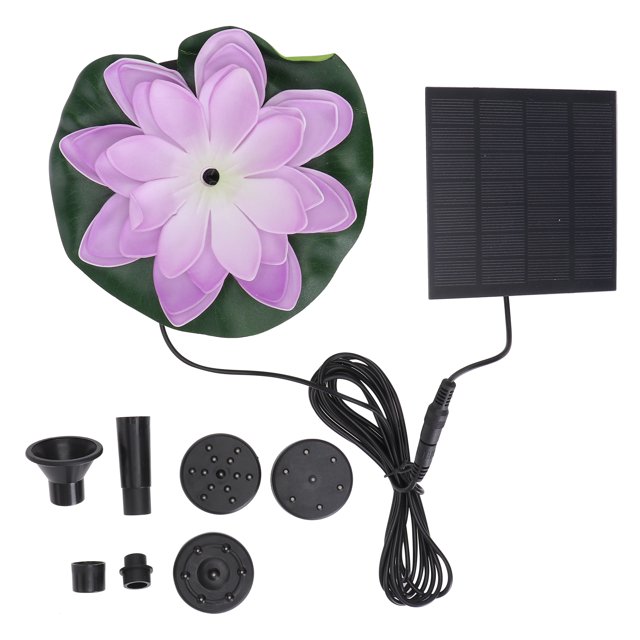1 Set Lotus Solar Fountain Outdoor Waterscape Fountain Pond Floating Fountain
