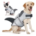 thumbnail image 2 of Gilet de Sauvetage pour Chien pour la Natation, la Navigation, la Plage, Gilet de Flottabilité Réglable avec Poignée Réfléchissant PFD pour Petits Moyens Grands Chiens, 2 of 5