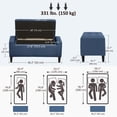 thumbnail image 3 of HOMCOM Banc de Rangement, Banc Ottoman avec Dessus Rabattable, Bleu Foncé, 3 of 10