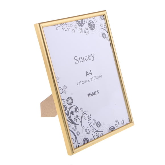 veasfak A4 Natural Wooden - Certificate -Document -Photo/ Picture Holder -Wall Mount Golden