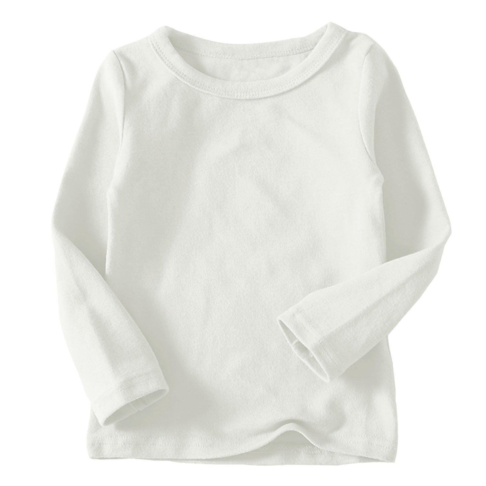 LOVZFMLL Hauts pour Petites Filles, T-Shirt de Pyjama à Col Rond à Manches Longues Uni, Décontracté Essentiel pour Tous les Jours, Polyvalent pour Superposition, Vêtements d'Automne 8-9 Ans Vêtements pour Filles