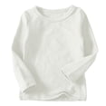 thumbnail image 1 of Offres de Chandails pour Enfants T-Shirts pour Tout-Petits Garçons Filles Mode Couleur Unie Col Rond Manches Longues Hauts Chandail pour Tout-Petit Blanc 6T, 1 of 5