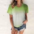 thumbnail image 1 of SMihono Hauts pour Femmes Été Décontracté Mode Féminine Impression Col Rond T-shirt Manches Courtes Ample Pull Blouse T-shirt Oversize pour Femmes 2023, 1 of 5