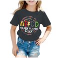 thumbnail image 1 of AWZXDE Hauts pour Filles Enfants Rentrée des Classes T-Shirt Graphique à Manches Courtes Col Rond Lumineux Confortable pour Garçons et Filles, 1 of 4
