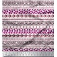 thumbnail image 1 of Soimoi Purple Rayon Fabric Rose & Wild Animal Skin Patchwork Print Sewing Fabric BTY 56 Inch Wide, 1 of 3