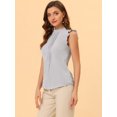 thumbnail image 2 of INSPIRE CHIC Blouses de Travail Sans Manches pour Femmes, Hauts CHIC à Volants Plissés Gris TG, 2 of 5
