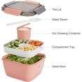 thumbnail image 1 of 52 oz Salad Containers To Go with 3 Compartments, Leak Proof Salad Tupperware, 1 of 5