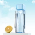 thumbnail image 2 of O-055 Gobelet d'Eau Carré Transparent Bleu en Plastique 500 ml Design Minimaliste Hydratation, 2 of 6