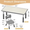 thumbnail image 4 of Cherish Height Adjustable Kids Table and 6 Chairs Set - Graffiti Desktop, Easy-to-Clean Arts & Crafts Table with Non-Slip Legs, Detachable Storage Box for Daycare, Classroom, and Home, 4 of 8