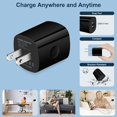 thumbnail image 3 of Type C Charger Fast Charging Cable 10ft,ABCPOW 2.1A Charger Block w 2PACK USB A to USB C Type C Cable High Speed Fast Charger for Android Type C Char, 3 of 5