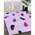 thumbnail image 3 of Ahgly Tapis Rectangulaire Lavable en Machine Intérieur Transitionnel Violet, 5 Pieds x 7 Pieds, 3 of 7